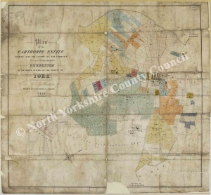 Historic map of Burneston 1856
