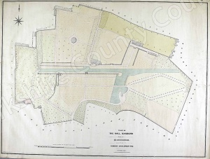 Historic map of Guisborough 1854