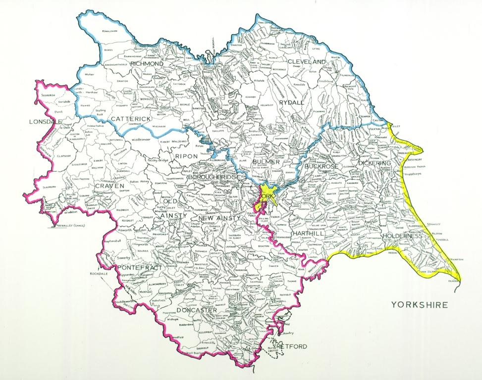 Map of the North Riding