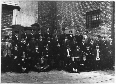 Special Constables at the back of the Police Station