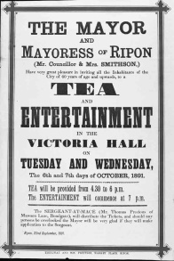 Poster - Tea and entertainment in the Victoria Hall, 1891