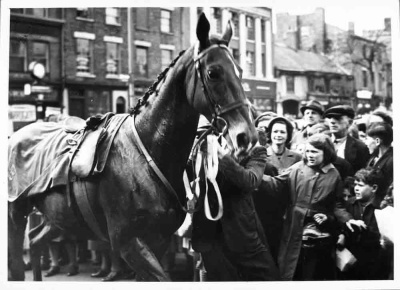 Freebooter in Market Place after winning the Grand National