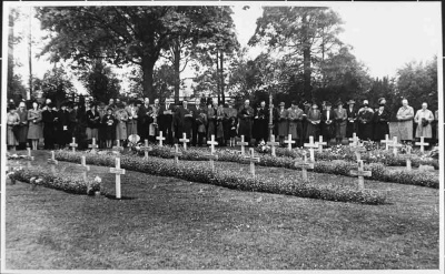 Ripon Cemetery, Remembrance service following VE Day