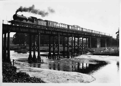 Steam train approaching Ripon Railway Station