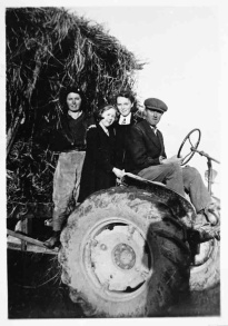 Miss Langley as a land girl on the farm, High Birkby