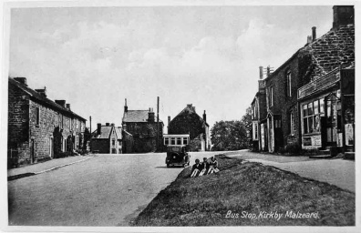 Kirkby Malzeard bus stop, 1930s