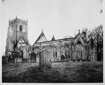 Kirkby Malzeard Church - After fire, 1908