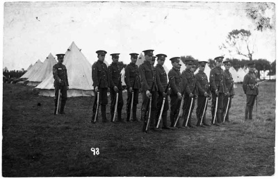 Soldiers on parade at Ripon Army Camp