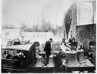 Kirkby Malzeard Church bells being returned