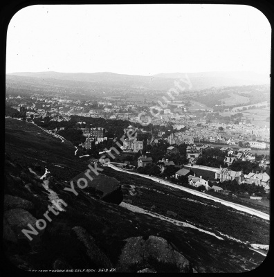 Ilkley from Ben Rhydding - Ilkley from The Cow and Calf Rock