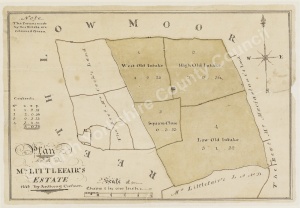 Historic map of Reeth 1838