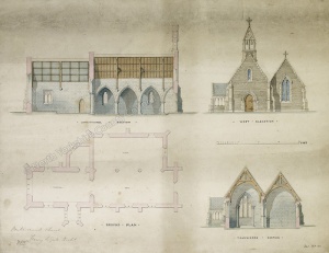 Historic plan of Buttercrambe Church