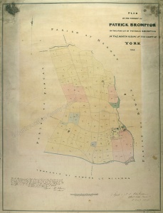 Historic map of Patrick Brompton 1838