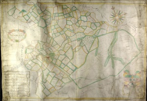 Historic map of Newbrough 1722