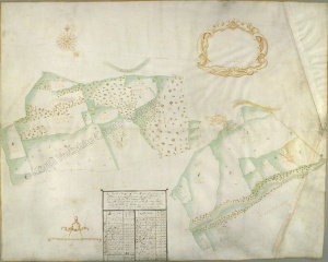 Historic map of Middleham 1678