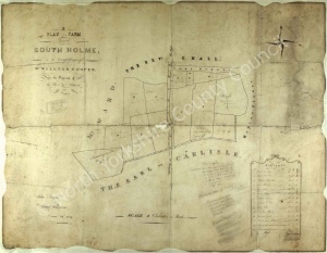 Historic plan of farm at South Holme 1831