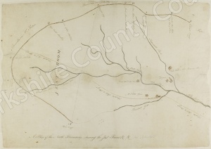 Historic map of land at Arkendale