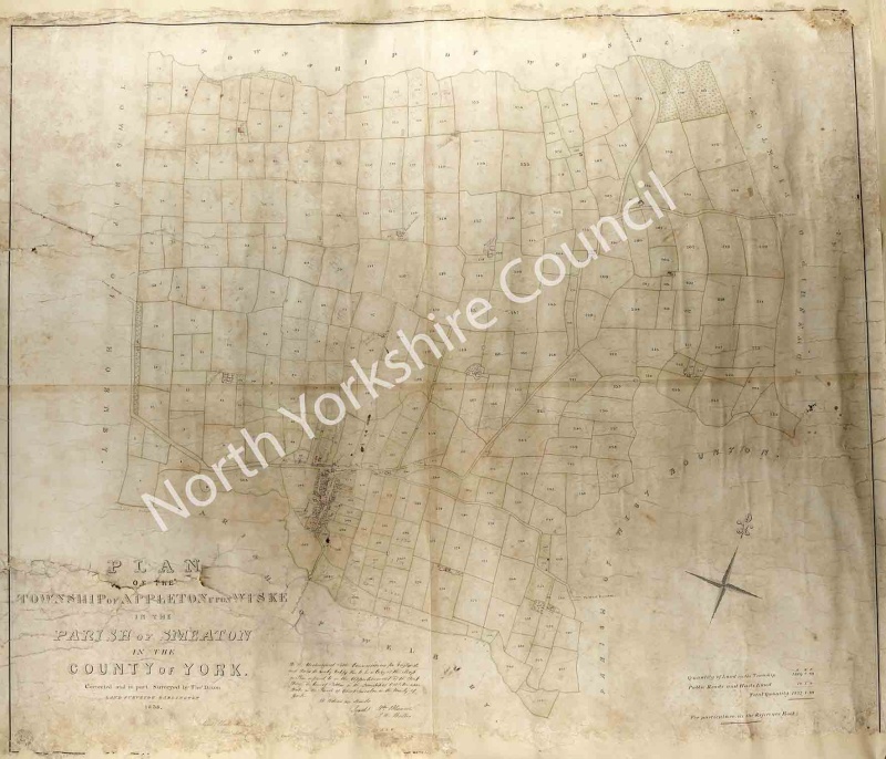 Appleton Wiske Tithe Map 1838