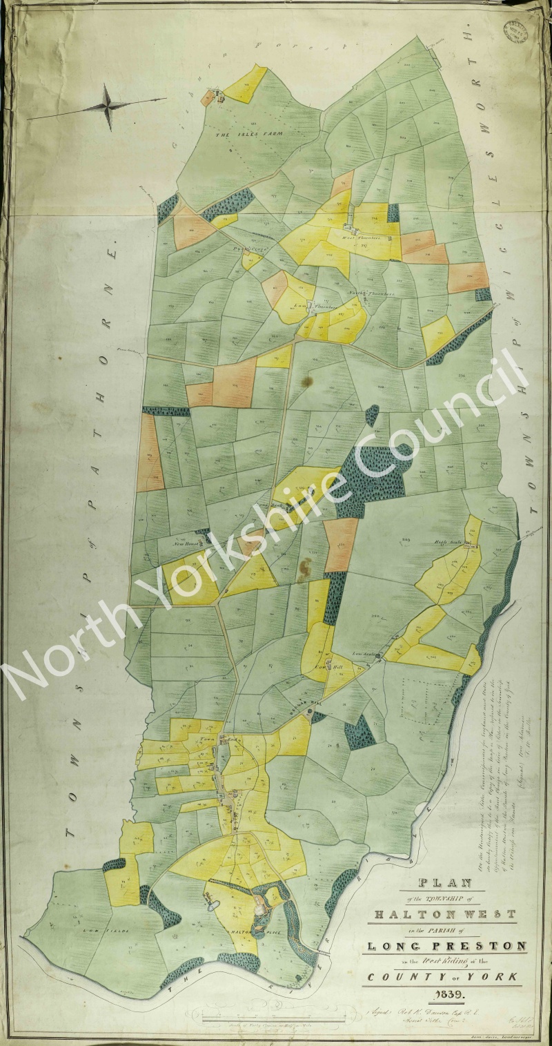 Halton West Tithe Map 1839