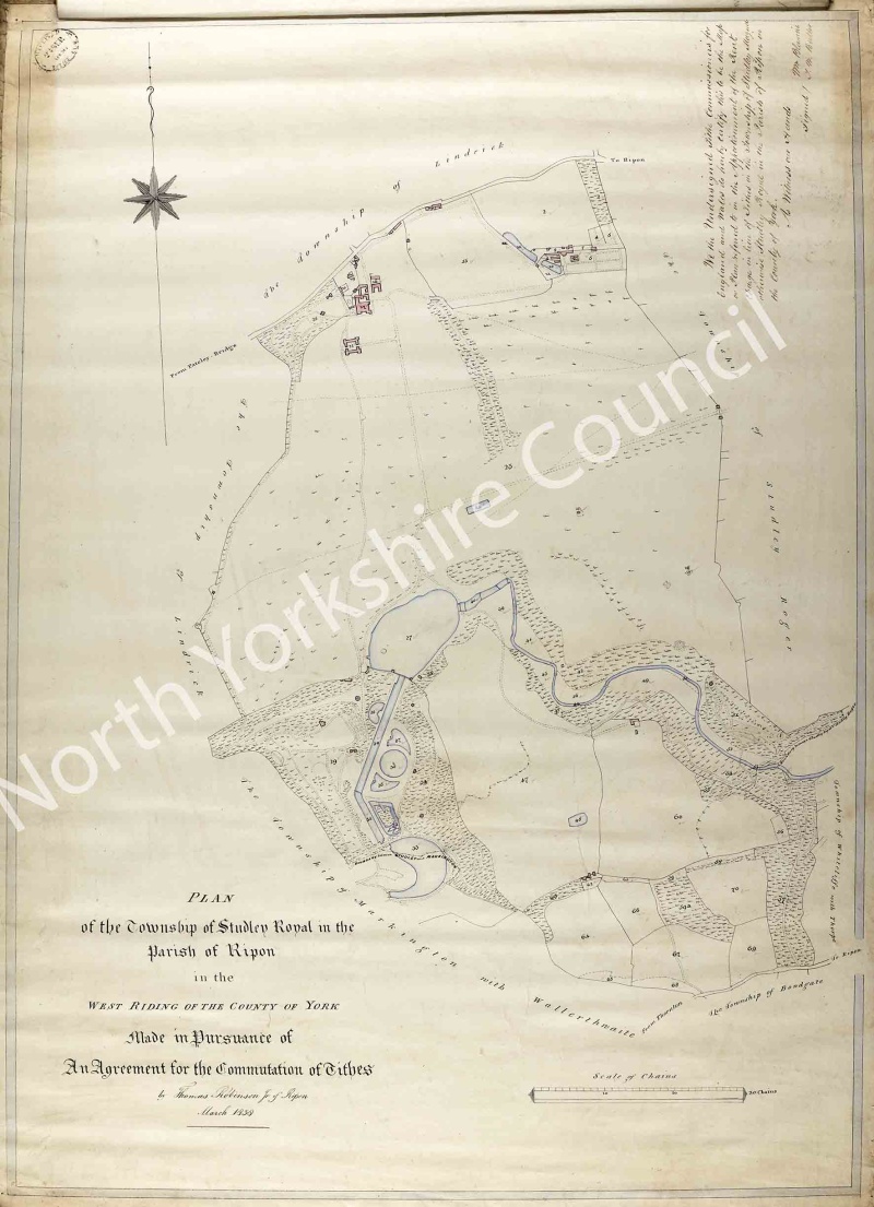 Studley Royal Tithe Map 1838