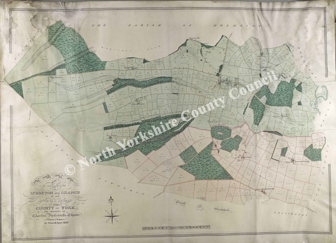 Historic map of Sproxton 1820