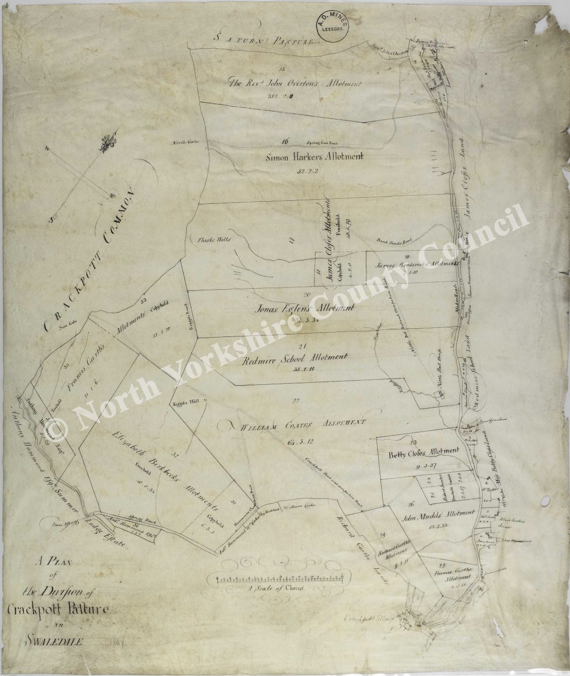 Historic map of Swaledale