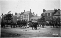 Market Place from the North East, with Bryant's wagonette in the foreground