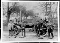 Steam roller outside the Spa Park