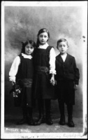 Belgian refugee family: Weena, Betrice and Joseph - children of Madame Stes Roell