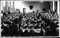 Lunchtime in the dining room at the Modern School