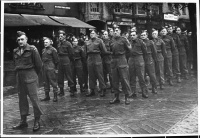 Army parade in Market Place