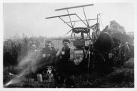 Miss Langley as a land girl working with POWs