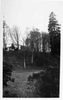 Looking towards the church from the grounds of Mowbray House, Kirkby Malzeard