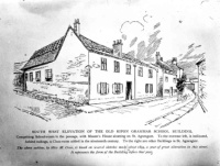 Etching of Old Ripon Grammar School