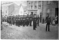 Formal military procession on Bedern Bank