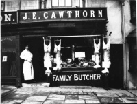 Cawthorns butchers,  Market Place south