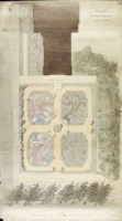 Historic plan of the flower garden at Aldby Park